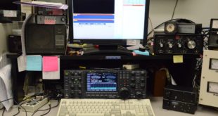A ham radio setup.